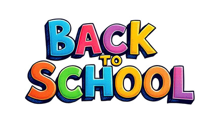 Back to school with colorful and playful text