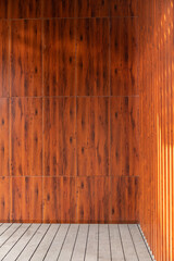 Wooden floor and wall space