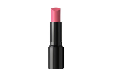Obraz premium Pink lipstick standing on transparent background for beauty concepts