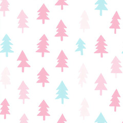 Obraz premium Nice Christmass seamless pattern, pastel colors, illustration -