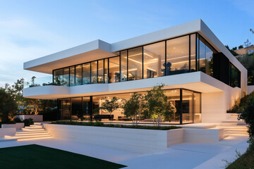 Fototapeta premium Modern architectural marvel with sleek design