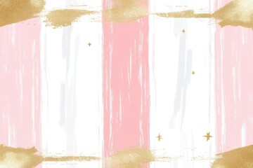 Pink, Gold, and White Abstract Painted Stripes Background