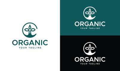 Organic Brand New Logo, Natural Logo, Food Brand, Fresh Nature Logo