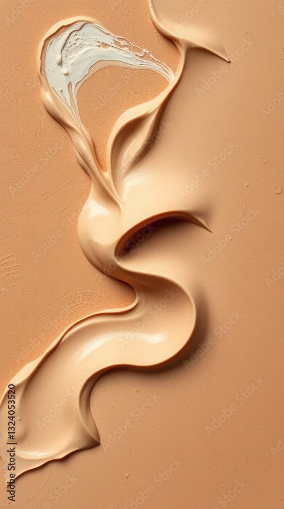 Poster a creamy texture made of two colors swirled together, creating an abstract design and a sense of fluidity