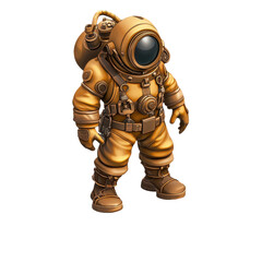 Vintage Deep Sea Diving Suit: A Journey into the Depths of Ocean Exploration with Antique Diving Helmet, Retro Nautical Gear and Protective Attire for Underwater Adventure