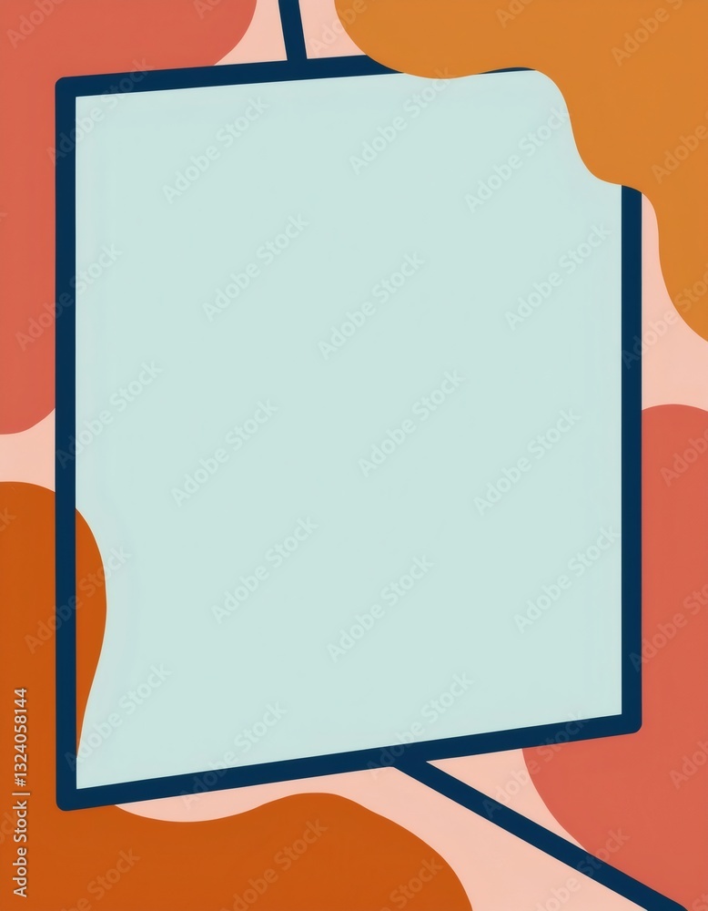 Poster poster with colorful abstract background and blank space for text