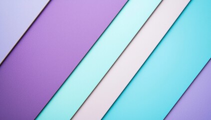 Obraz premium Diagonal lines of vibrant purple and cyan on a background of cyan, purple, and white.