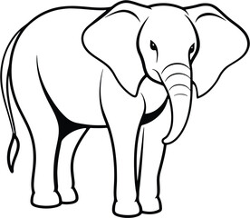 Fototapeta premium Elephant in the Wild - High-Quality Stock Image