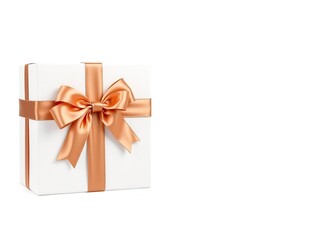 Elegant Gift Box Mockup with Silk Ribbon