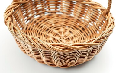 Obraz premium Handcrafted Woven Basket, Rustic Design Element