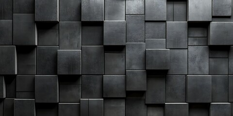 Abstract Dark Cube Wall Texture