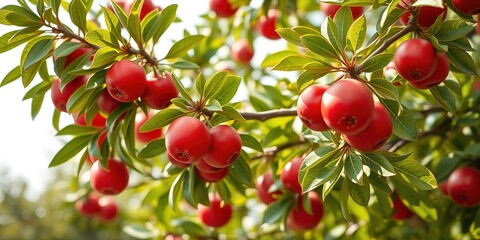 Obraz premium Jujube Tree Against a Sky, Perfect for Product Placement