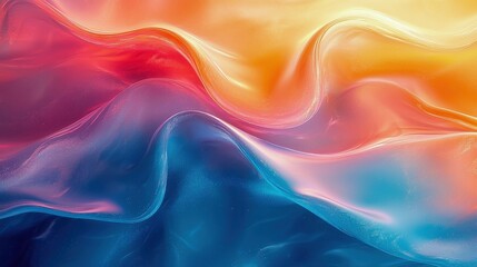 Fototapeta premium Vibrant Abstract Geometric Banner with Fluid Gradient Background - Bright Dynamic Texture, Modern Vector Illustration