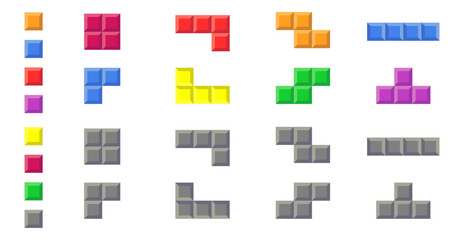 puzzle block cube game arcade colorful