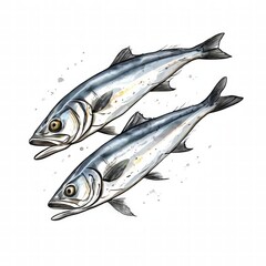 an AI Image Generator, Realistic Illustration of Two Fresh Silver