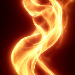 Naklejka premium Abstract glowing fiery shapes swirling against a dark background
