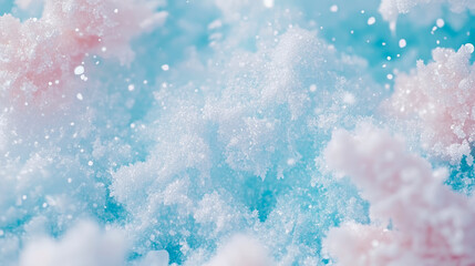 Obraz premium Frozen Dreamscape: An abstract of ice crystals with an ethereal glow