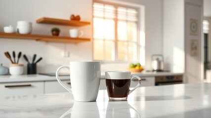 Obraz premium Modern Coffee Break on Marble