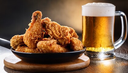 元祖唐揚げとビール