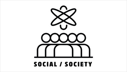 Community Connection Icon.  Social Network Vector Illustration.