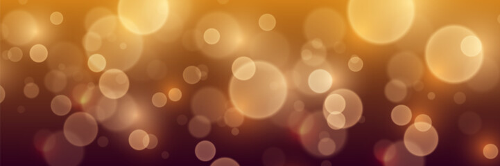 Magic golden bokeh, light lights and sparks. Vector EPS10
