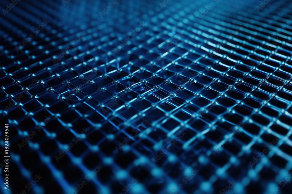 Poster Futuristic grid with holographic effects showcasing high-tech innovation in a digital interface design