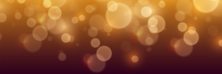 Magic golden bokeh, light lights and sparks. Vector EPS10
