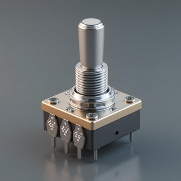 3D rendering illustration of a single turn potentiometer