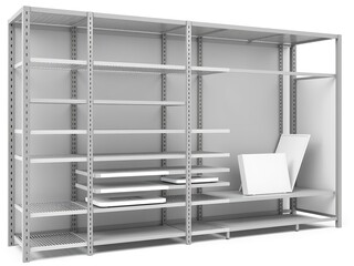 Organized Storage Rack for Efficient Sorting