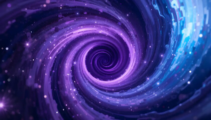 Purple Galaxy Swirl Abstract Space