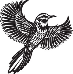 Obraz premium Lilac breasted Roller silhouette vector design