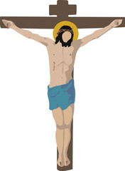 Jesus on the cross..eps