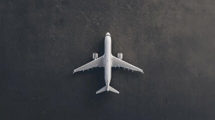 Airplane on dark surface