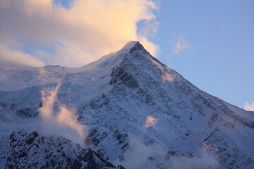 French alps in Sunset