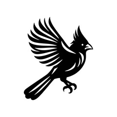 Obraz premium cardinal engrave logo icon design illustration