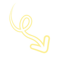 Obraz premium Arrow Doodle Pastel Colorful Brush Outline Cute Hand Drawn Shape