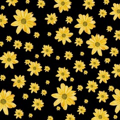 Cute yellow floral background design