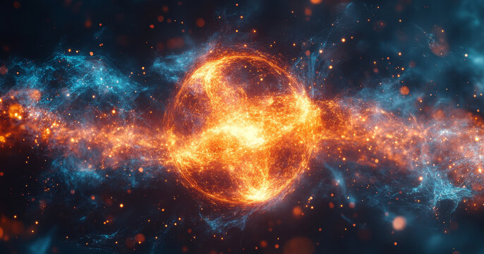 An abstract depiction of quantum phenomena, featuring vibrant colors that represent quantum states and their interactions.