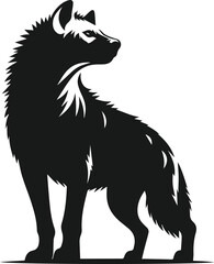 silhouette of a hyena