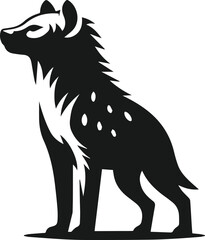 vector illustration of a hyena
