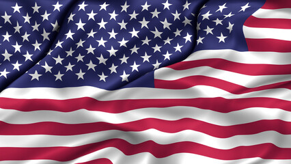 Fototapeta premium American Independence day background with american flag. Independence day concept banner design