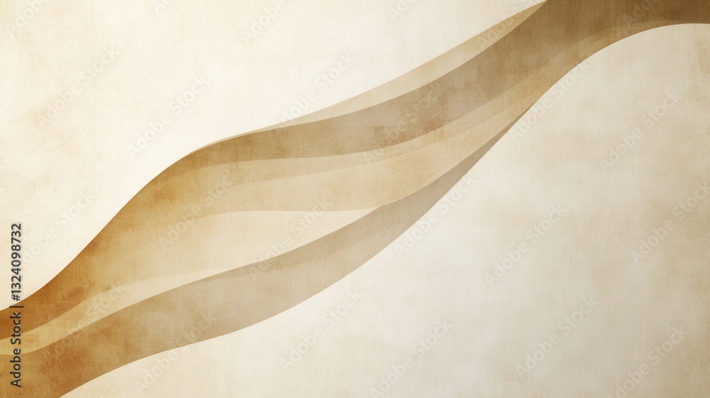 Poster Scholarly background design featuring cream and brown textured pages with a soft fade and golden ratio fold for inviting layouts