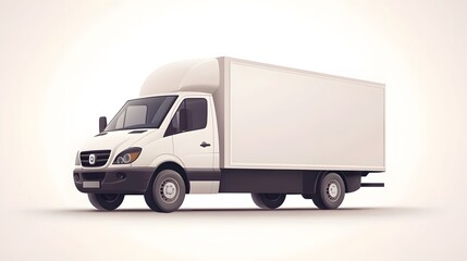 Professional Cargo Vehicle for Fast Delivery Realistic Composition Image