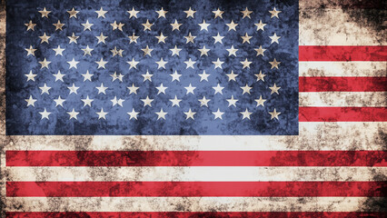 Fototapeta premium American Independence day background with american flag. Independence day concept banner design