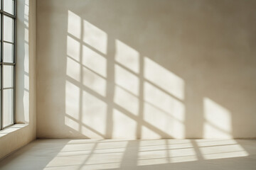 Fototapeta premium Sunlight patterns on wall
