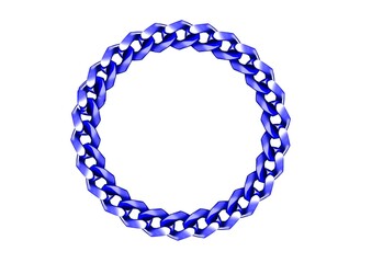 Wreath circle chain in shape of white background, frame with circular for design background