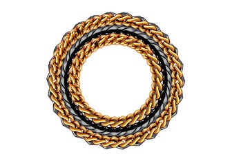 golden ring isolated on white background