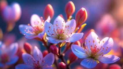 Photographs capturing macro images of spring blossoms.