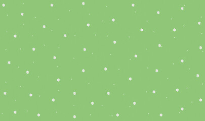 Daisies blossom print on pale green background. Retro floral pattern