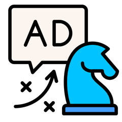 Advertising Strategy  Icon Element For Design	